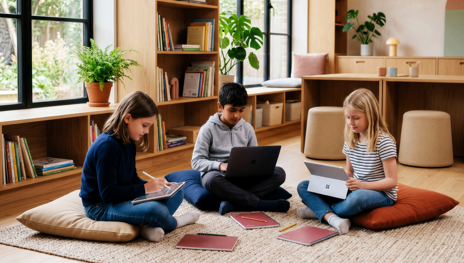 Modern learning environment with flexible seating